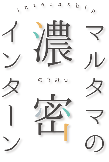 マルタマの濃密インターンタイトルロゴ